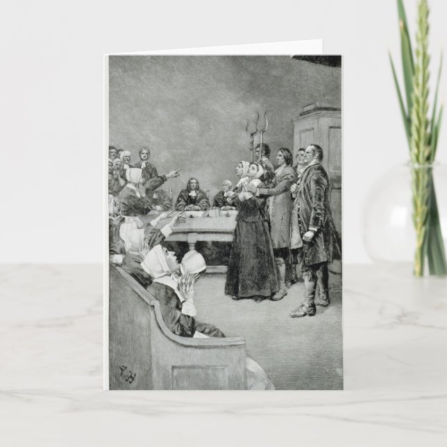 Cartão O julgamento de uma bruxa (Frente)