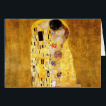 Cartão O Kiss Gustav Klimt<br><div class="desc">Imperial obra-prima do pintor austríaco Gustav Klimt: A pintura de Beijo</div>