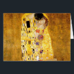 Cartão O Kiss Gustav Klimt<br><div class="desc">Imperial obra-prima do pintor austríaco Gustav Klimt: A pintura de Beijo</div>