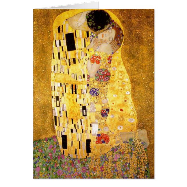 Cartão O Kiss Gustav Klimt (Frente)