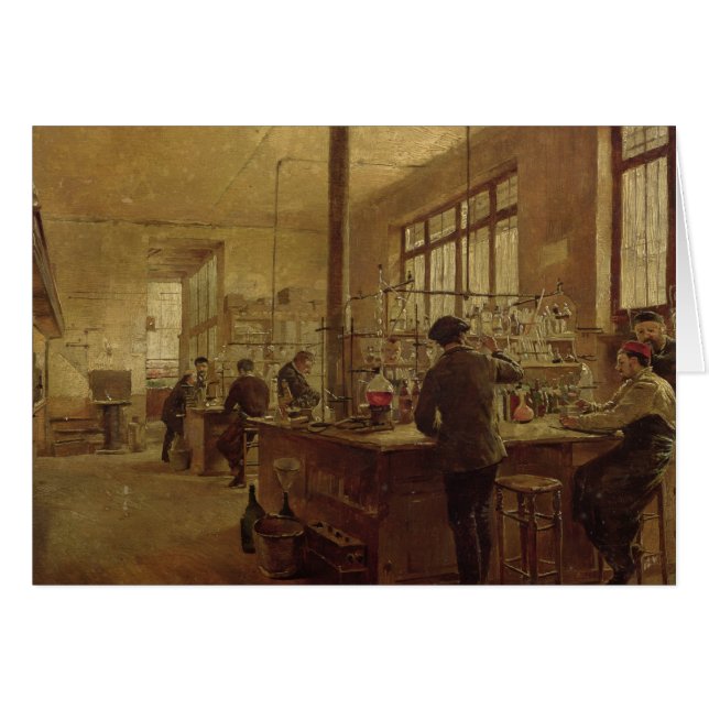 Cartão O laboratório, 1887 (Frente Horizontal)