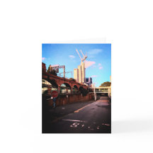 O lado das vias do comboio