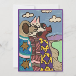 Cartão O Lago Salt, Cães, Belas Artes