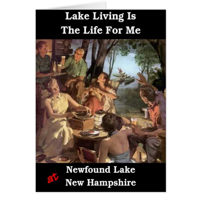 Cartão O Lago Vivendo É A Vida Para Mim (Frente)