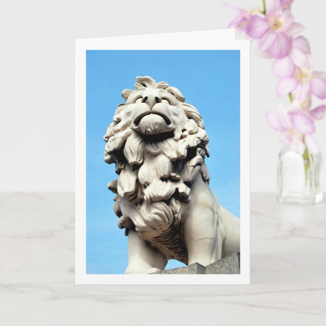 Cartão O Leão Vermelho em South Bank, Londres, Inglaterra (Orquídea)