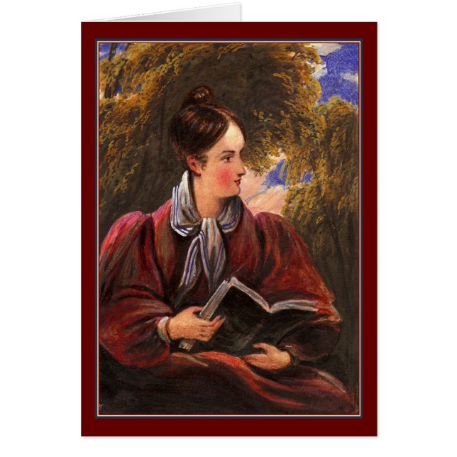 Cartão O leitor romântico, alegoria da literatura (Frente)