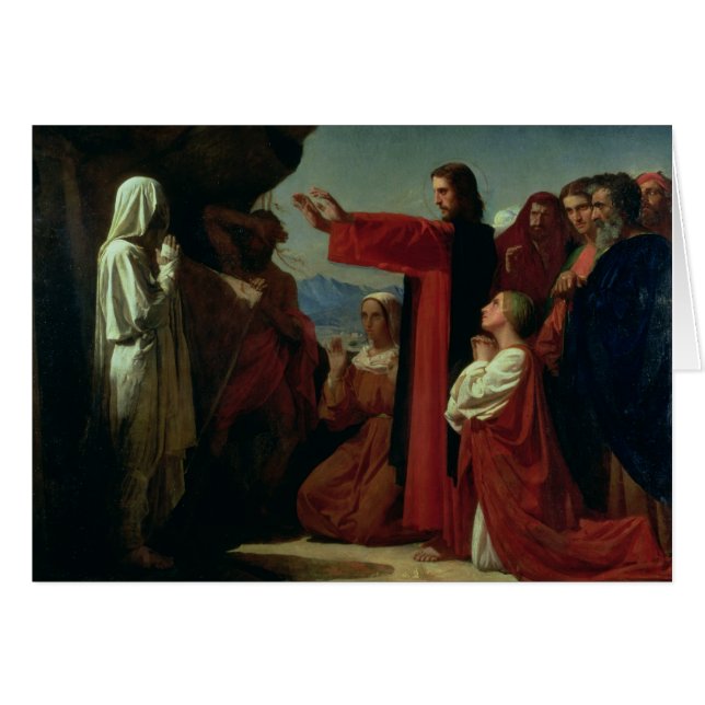 Cartão O levantamento de Lazarus, 1857 (Frente Horizontal)