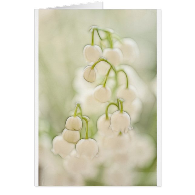 Cartão O lírio do vale floresce o esboço (Frente)