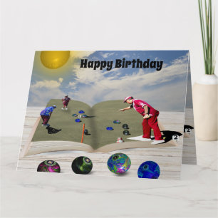 Cartão O Livro Da Lawn Bowl Poout Art Big Birthday Card