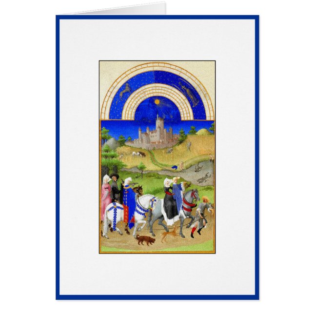 Cartão O Livro das Horas - agosto (Frente)