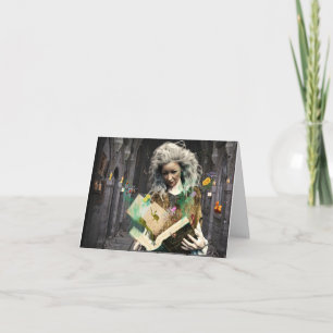 Cartão O Livro de Feitiços de Halloween