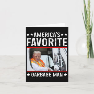 Cartão O Lixeiro Favorito da América Engraçado Trump Lixo