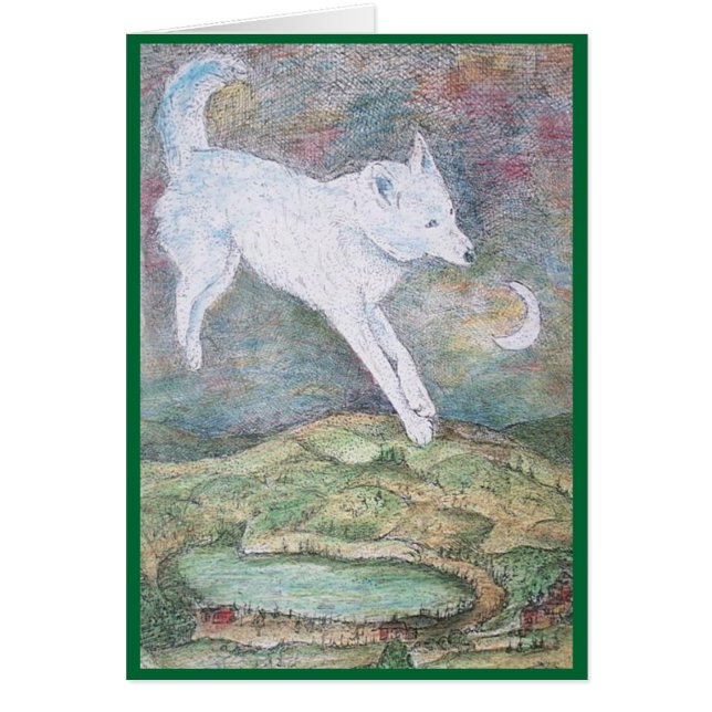 Cartão o lobo do céu (Frente)