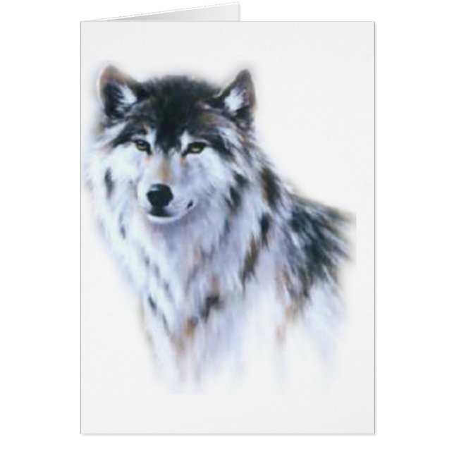 Cartão O lobo feroz excelente em toda a glória (Frente)