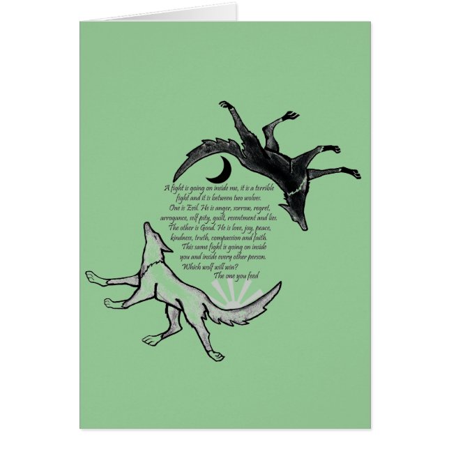 Cartão O Lobo que Alimenta (Frente)