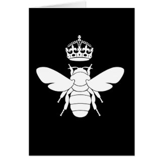 Cartão O logotipo branco da abelha de rainha… é você uma