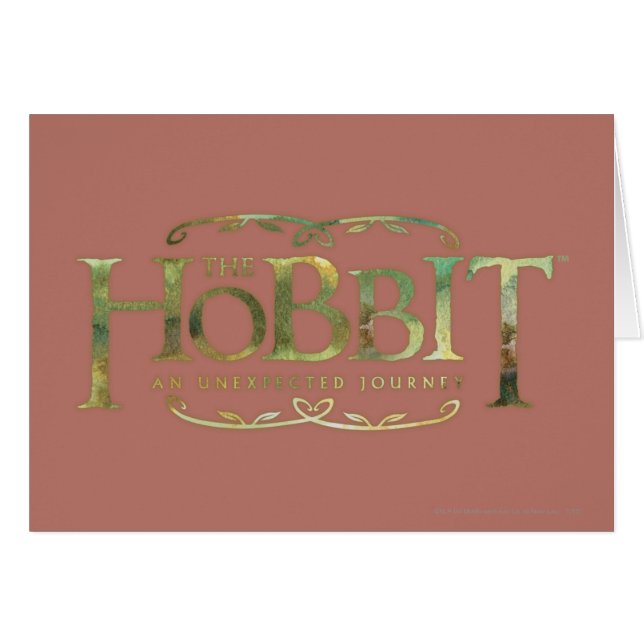 Cartão O logotipo de hobbit é verde (Frente Horizontal)