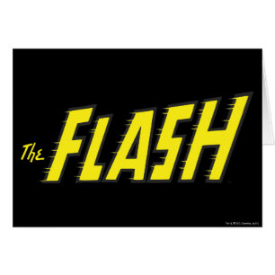 Cartão O logotipo Flash é amarelo
