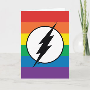 Cartão O logotipo Flash Rainbow