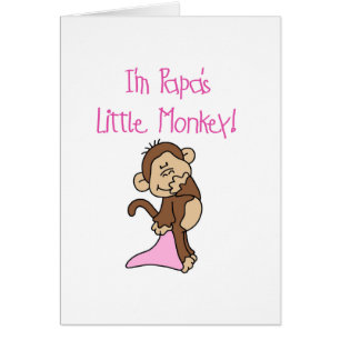 Cartão O macaco pequeno da papá - camiseta e presentes