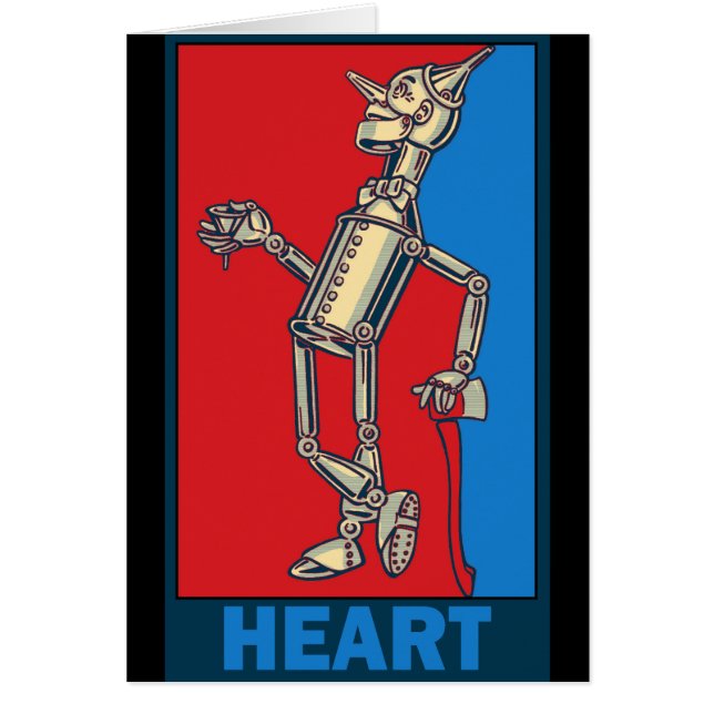 Cartão O mágico de Oz de Denslow: Coração (Frente)