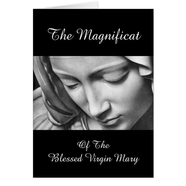Cartão O Magnífico Da Bênção Virgem Maria (Frente)