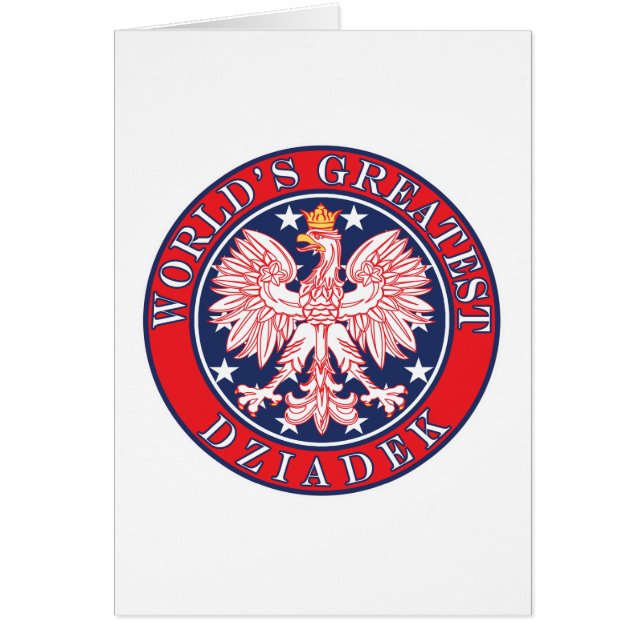 Cartão O maior Dziadek do mundo (Frente)