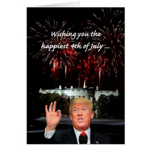 Cartão o mais feliz 4o julho de Donald Trump