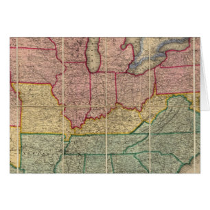Cartão O mapa do Condado de Railroad, de Colton, Estados 