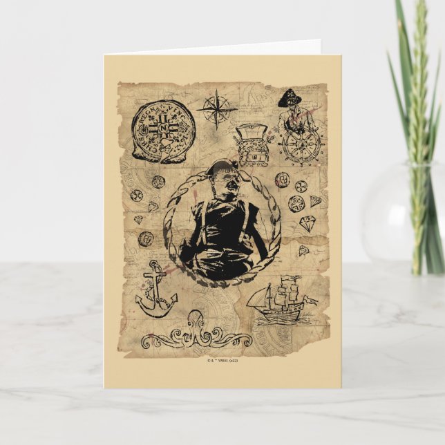 Cartão O mapa do tesouro da Lama dos Goonies (Frente)