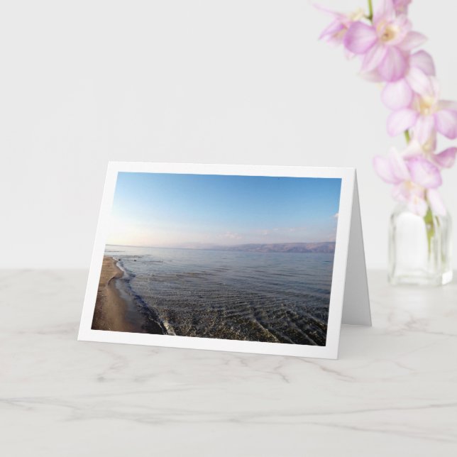 Cartão O Mar da Galileia, Israel (Orquídea)