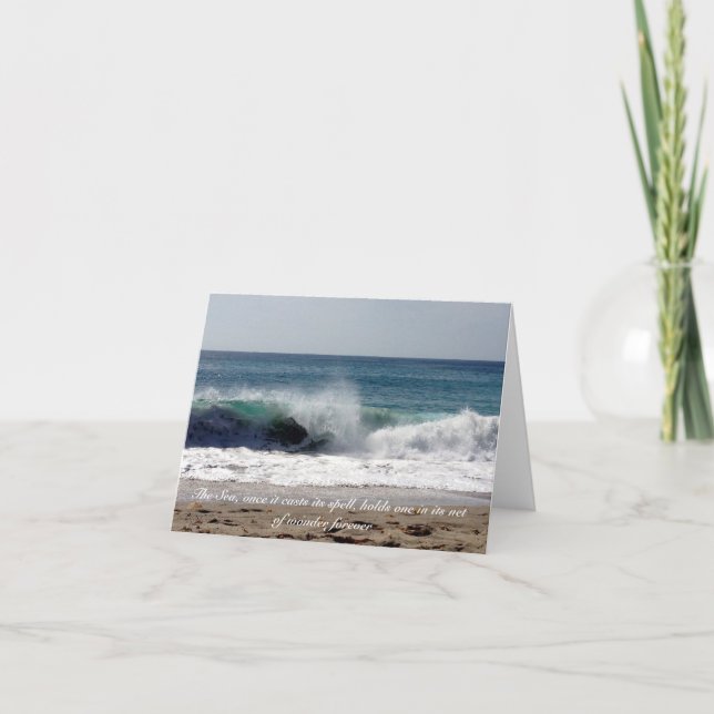 Cartão O Mar da Maravilha Notecard (Frente)