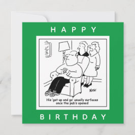 Cartão O Marido Levanta-Se E Vai Quando Pub Abre Cartoon