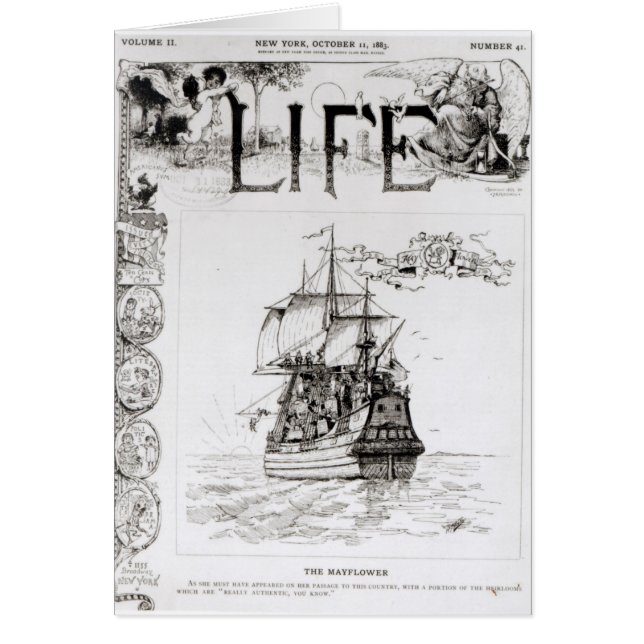 Cartão O Mayflower, capa 'de Life (Frente)