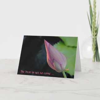 Cartão O melhor ainda está para vir - lótus