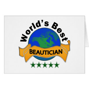 Cartão O melhor Beautician do mundo
