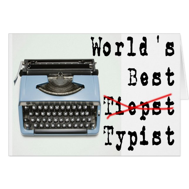 Cartão O melhor datilógrafo do mundo (Frente Horizontal)