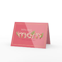 O melhor floral cor-de-rosa Dia de as mães da mãe