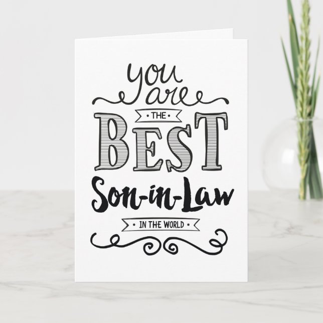 Cartão O melhor genro no aniversário do mundo (Frente)