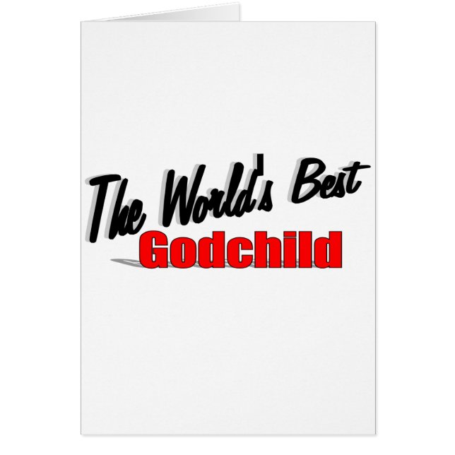 Cartão O melhor Godchild do mundo (Frente)