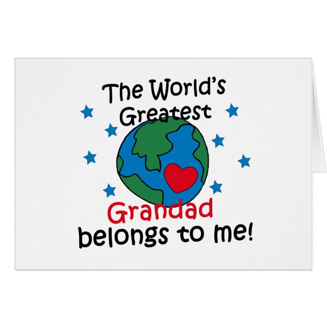 Cartão O melhor Grandad pertence-me (Frente Horizontal)
