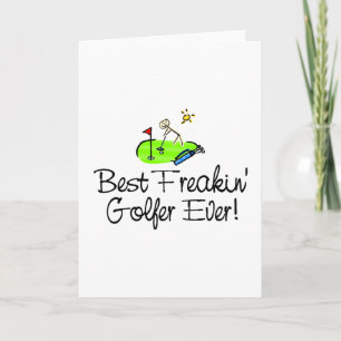 Cartão O melhor jogador de golfe de Freakin sempre (1)