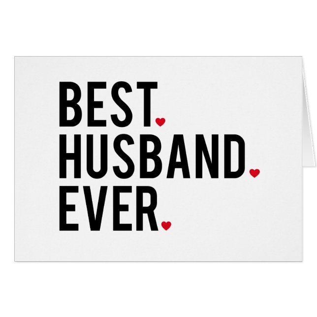 Cartão O melhor marido nunca (Frente Horizontal)