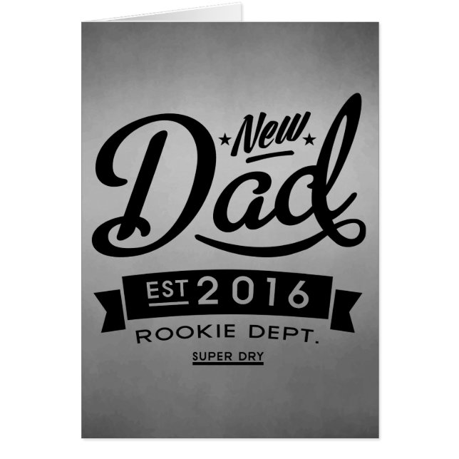 Cartão O melhor novo papai 2016 (Frente)