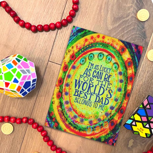 Cartão "O melhor Pai do mundo pertence a mim!" Inspirivên (Criador carregado)