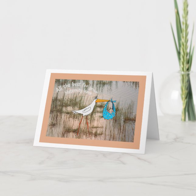 Cartão "O melhor para a sua licença de maternidade" (Frente)