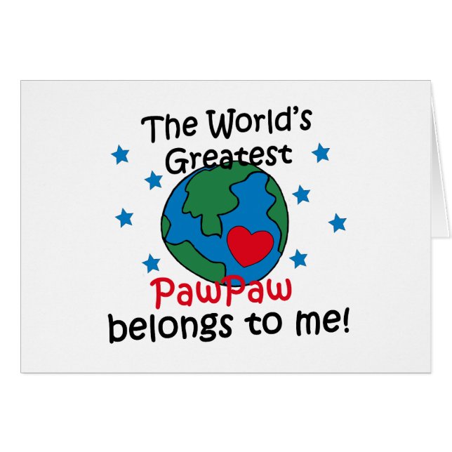 Cartão O melhor PawPaw pertence-me (Frente Horizontal)