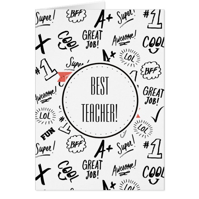 Cartão O melhor professor (Frente)