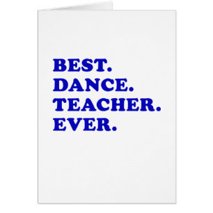 Cartão O melhor professor da dança nunca