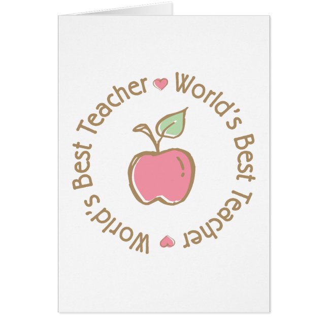 Cartão O melhor professor dos mundos (Frente)